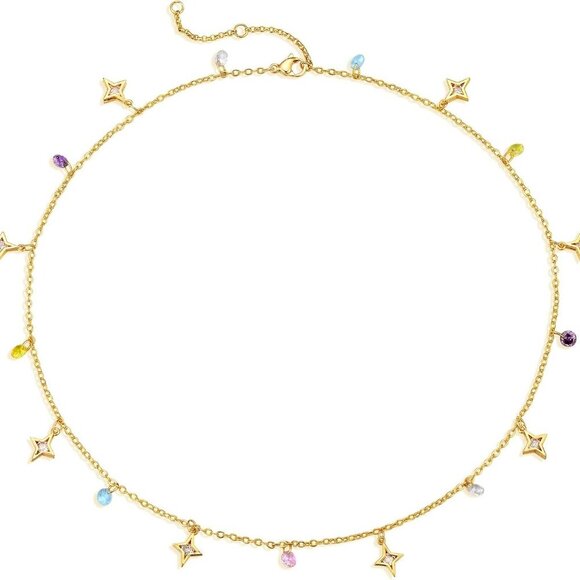 Cute Choker Necklace for Women Colorful Daisy Flower Choker Cute Chain Choker Ne - Picture 1 of 7